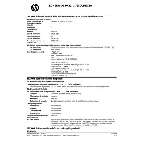 Toner 15A HP nero C7115A